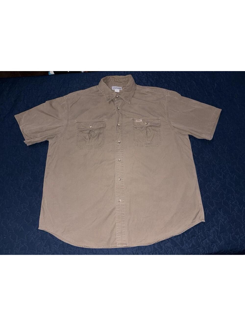 Carhartt Men's Short-Sleeve Button-Down Work Shirt 1Xl